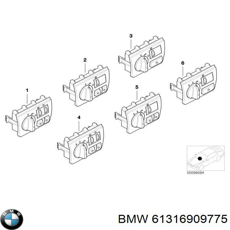 Блок управления освещением BMW 61316909775