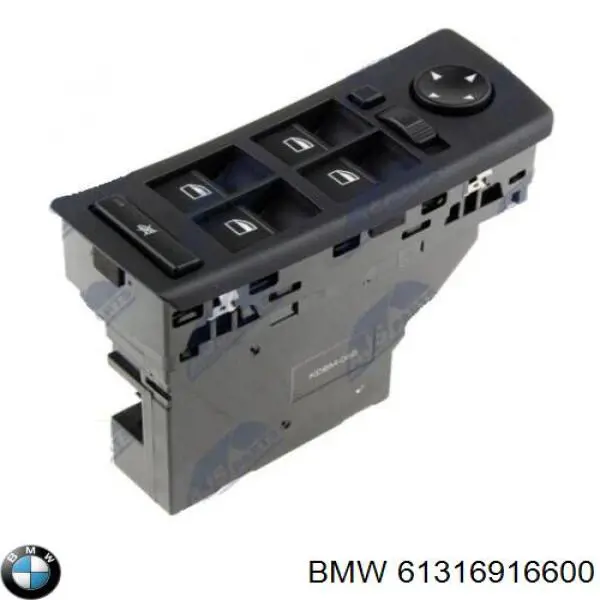 61316916600 BMW unidade de botões dianteira esquerda de controlo de elevador de vidro