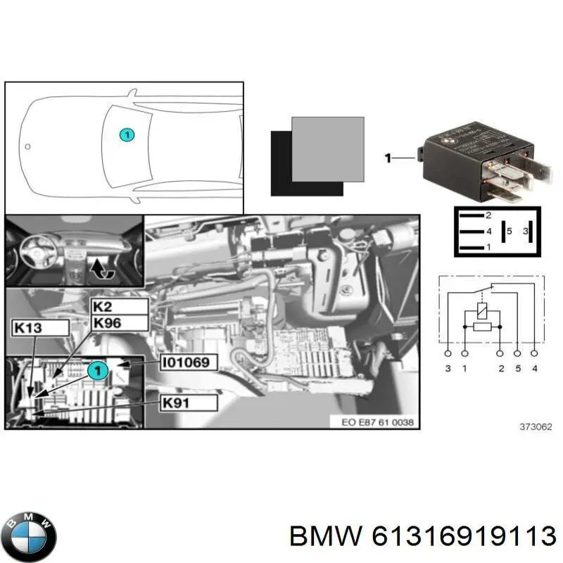Реле электрическое многофункциональное BMW 61316919113