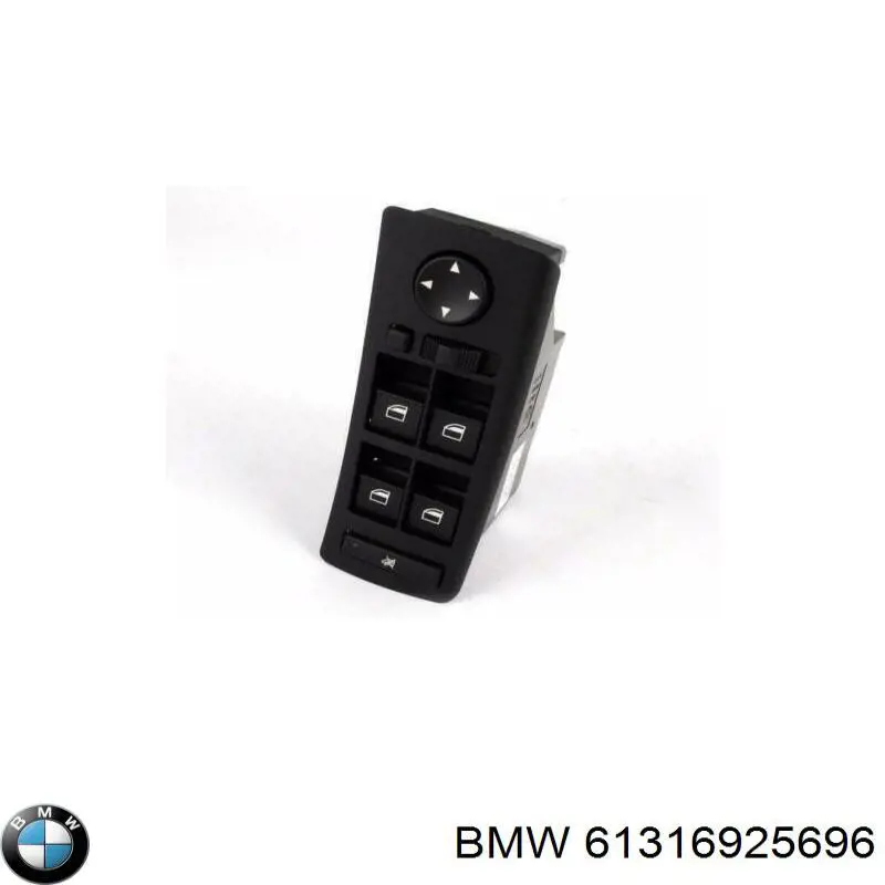 61316925696 BMW unidade de botões dianteira esquerda de controlo de elevador de vidro