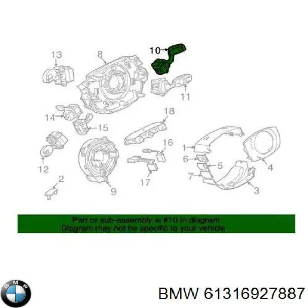 Купить 6927887 BMW Механизм переключения передач, подрулевой