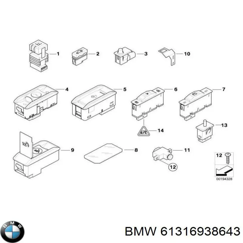 61316938643 BMW 