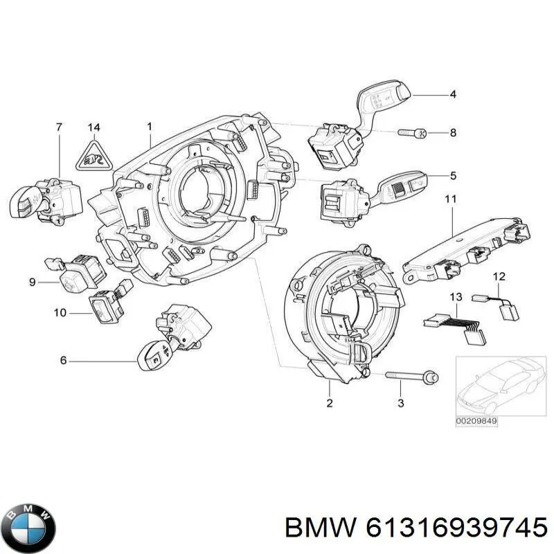 Блок управления рулевого колеса 61316939745 BMW