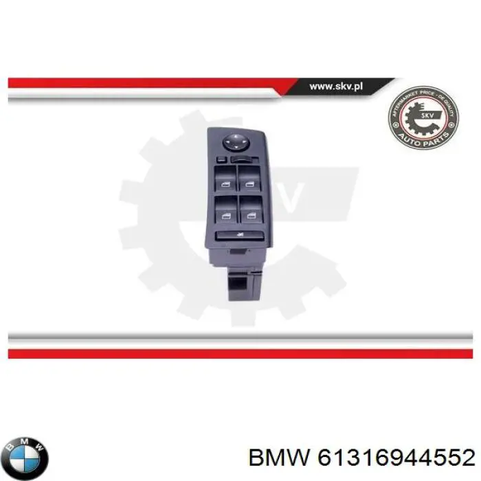 Кнопочный блок управления стеклоподъемником передний левый BMW 61316944552 цена, от 136.04 USD