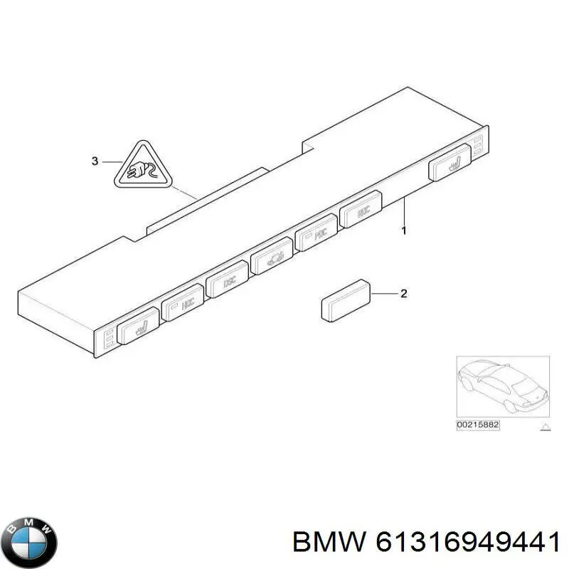 61318373677 BMW bloco de botões do console central