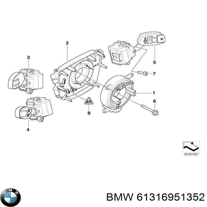 61316951352 BMW переключатель управления круиз контролем