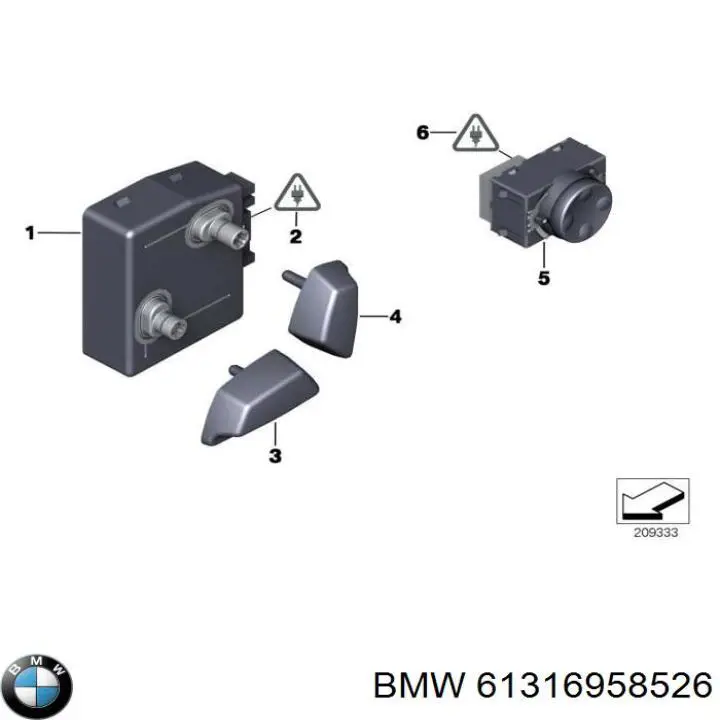 Блок кнопок механизма регулировки сиденья правый BMW 6958526 цена, от 22.53 USD