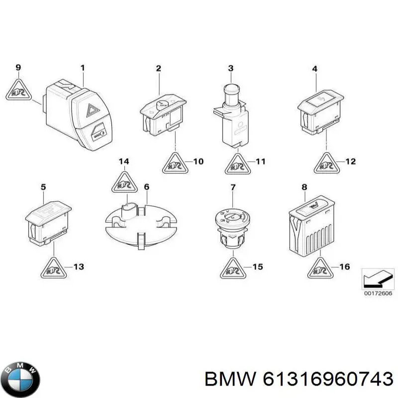  BMW 61316960743 цена, от 8.24 USD