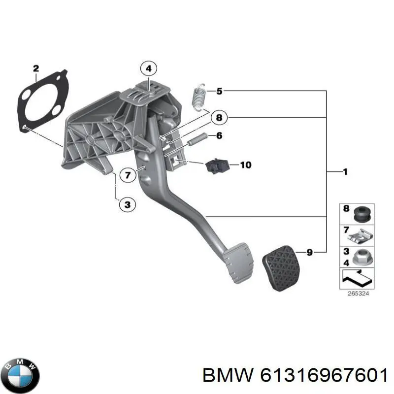 61316967601 BMW Датчик тормоза