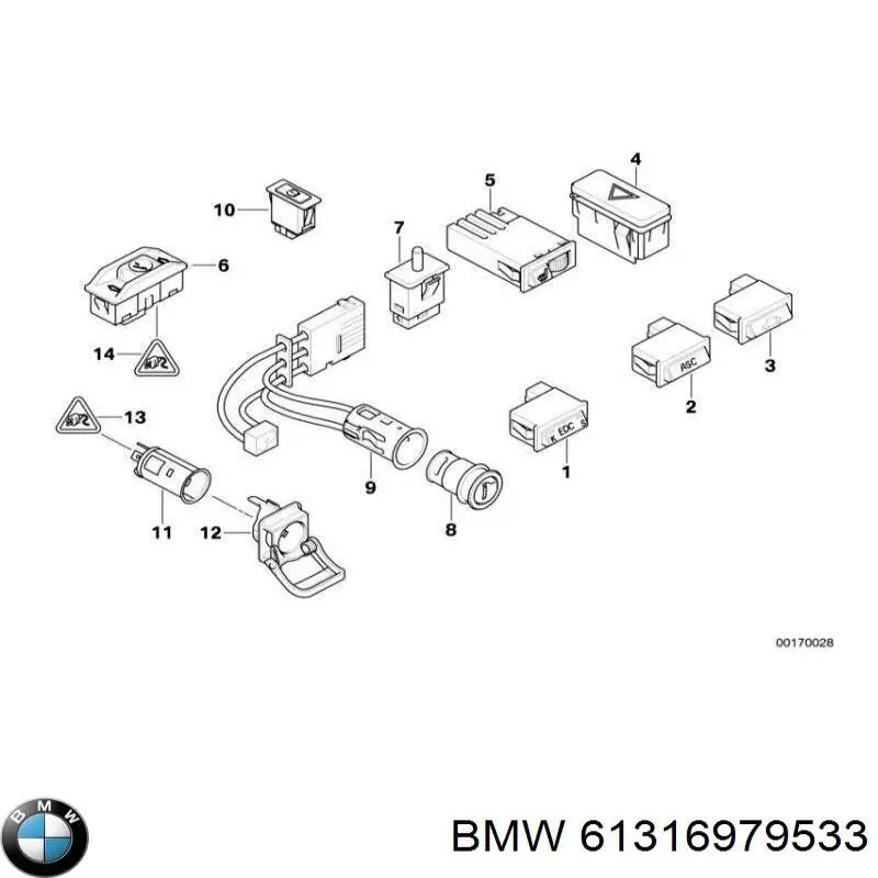 61316979533 BMW Кнопка стоп-старт