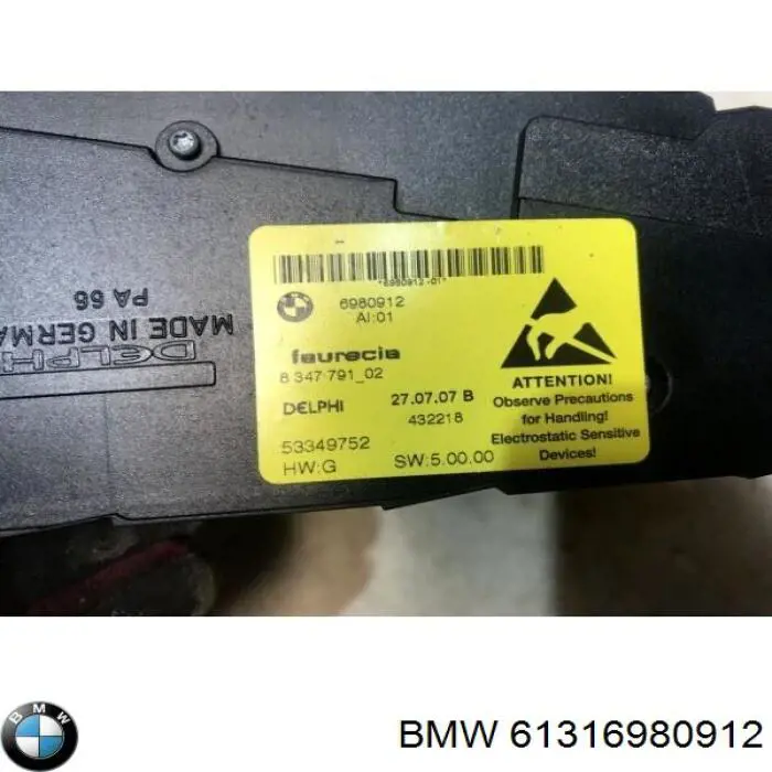 Блок кнопок механизма регулировки сиденья правый BMW 61316980912 цена, от 45.84 USD