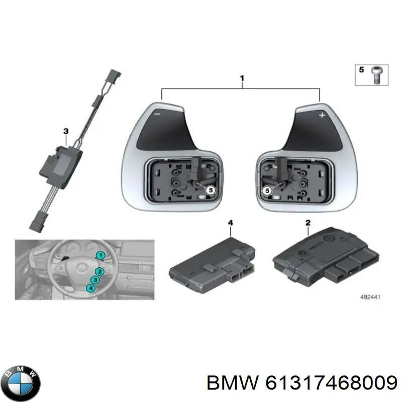 Модуль керування (ЕБУ) підрульових перемикачів 61317468009 BMW