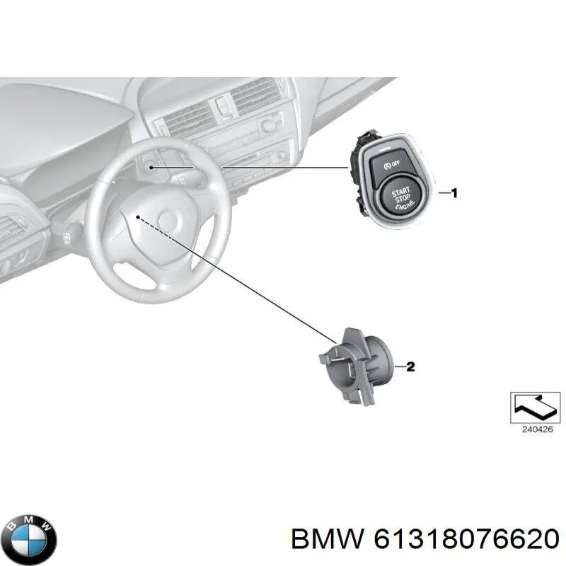 Botão de arranco de motor para BMW 3 (F30, F80)
