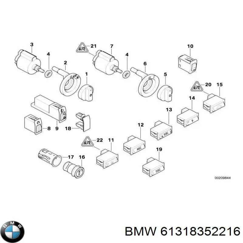  BMW 61318352216 цена, от 2.82 USD
