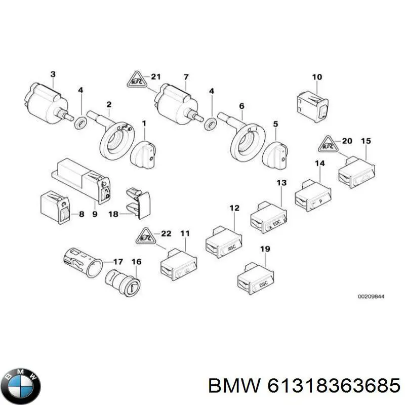  BMW 61318363685 цена, от 262.37 USD