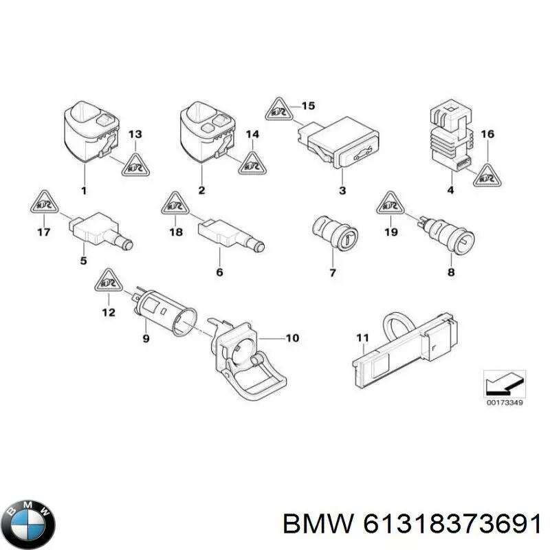 61318373691 BMW 