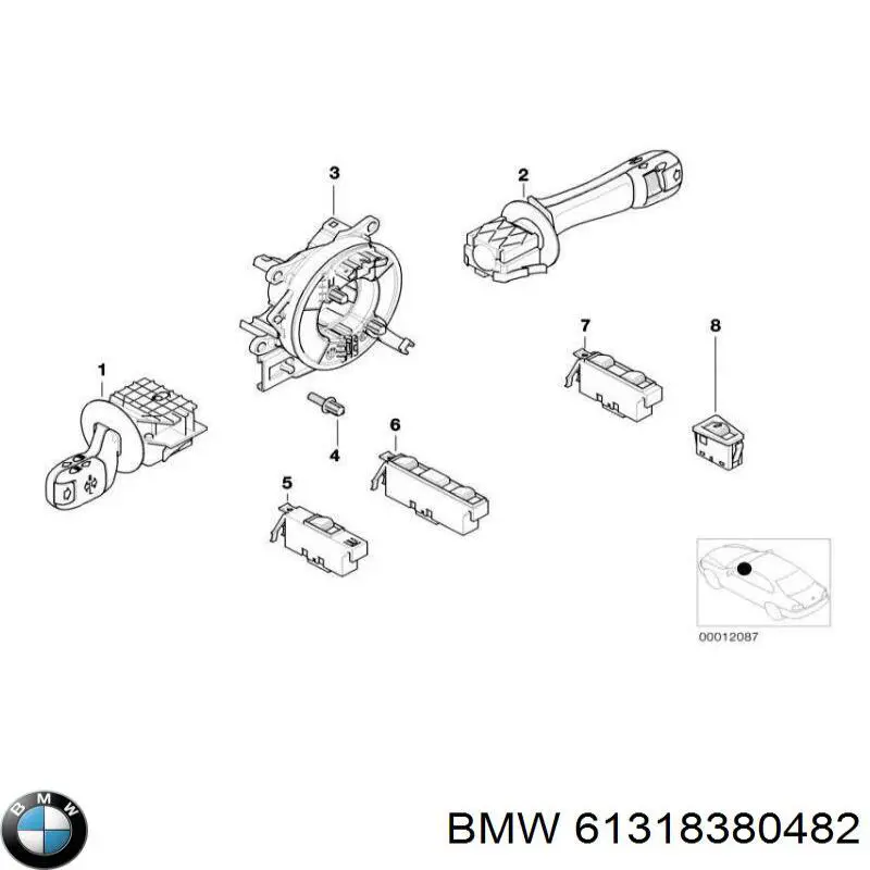 Купить 61318380482 BMW Шлейф Airbag