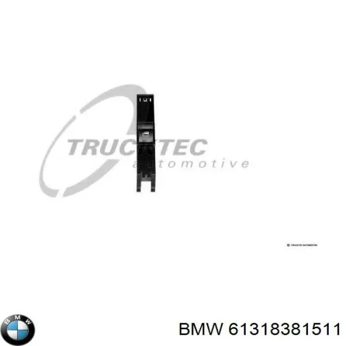 61318381511 BMW unidade de botões dianteira esquerda de controlo de elevador de vidro