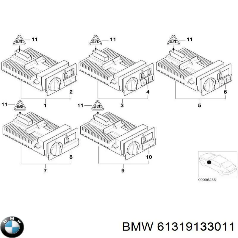 61319133011 BMW переключатель света фар на "торпедо"