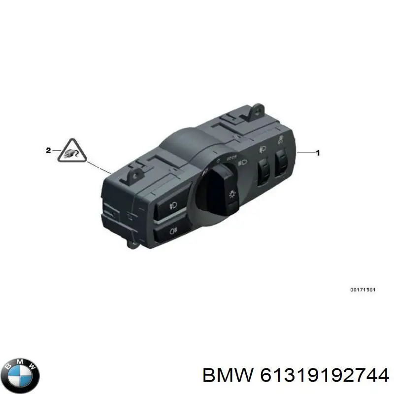 61319192744 BMW переключатель света фар на "торпедо"