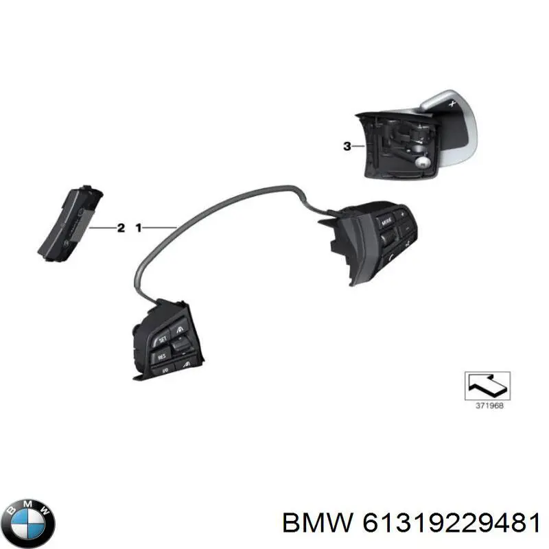 61319229481 BMW Блок кнопочных переключателей рулевого колеса