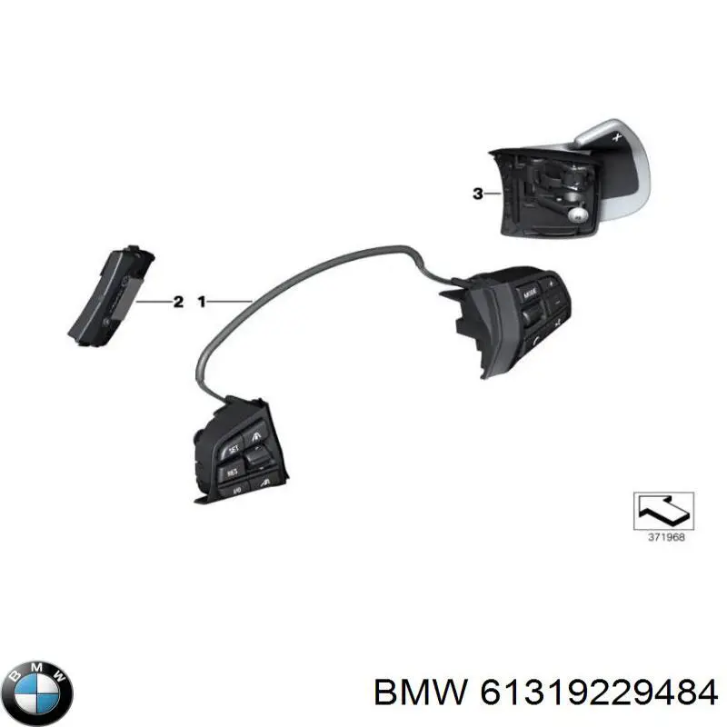 61319229484 BMW Блок кнопочных переключателей рулевого колеса