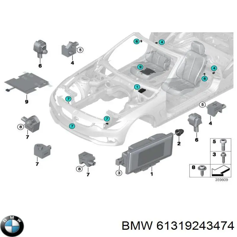  BMW 61319243474 цена, от 17.74 USD