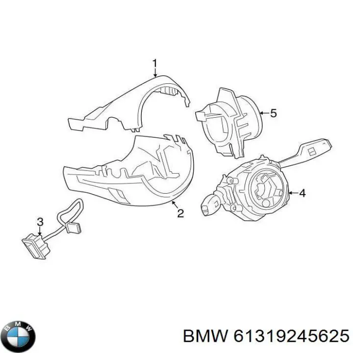 Подрулевой переключатель 61319245625 BMW