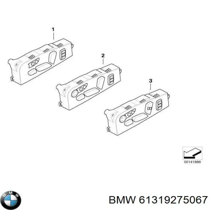 Купить 61319275067 BMW Блок кнопок механизма регулировки сиденья левый
