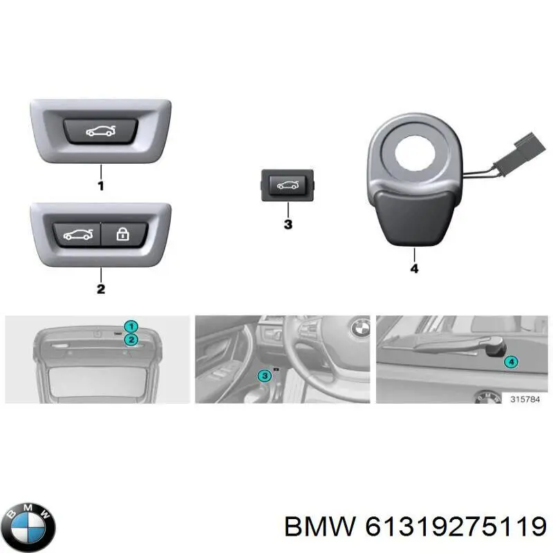 Ручка двери багажника, наружная BMW 9162643