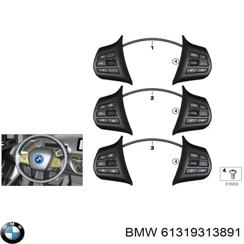 61319313891 BMW 