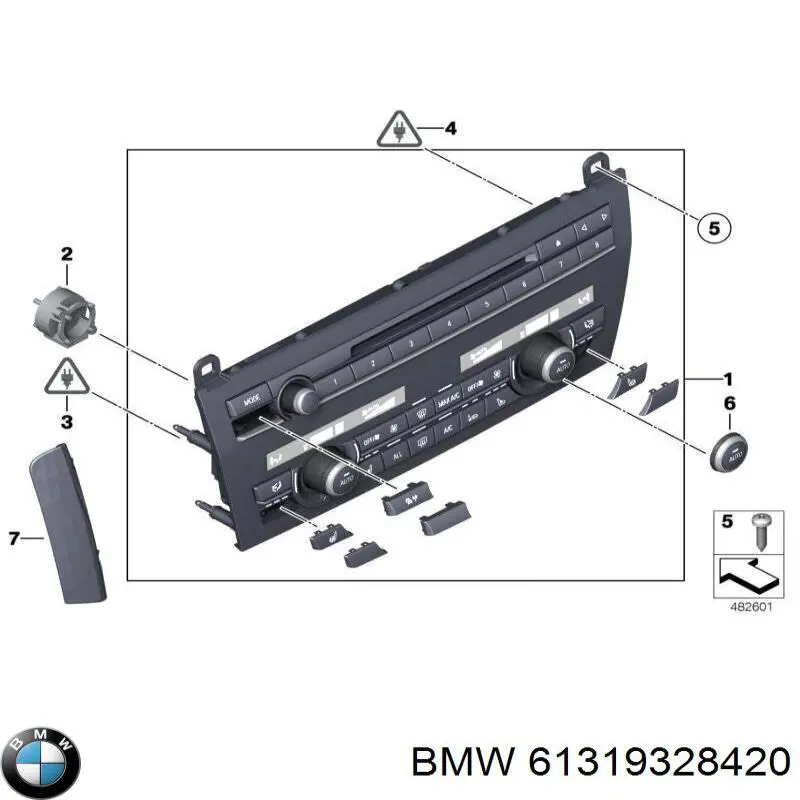61319328420 BMW Механизм управления кондиционером