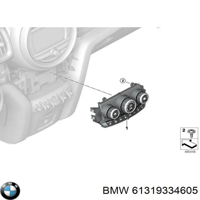 61319334605 BMW Механизм управления кондиционером