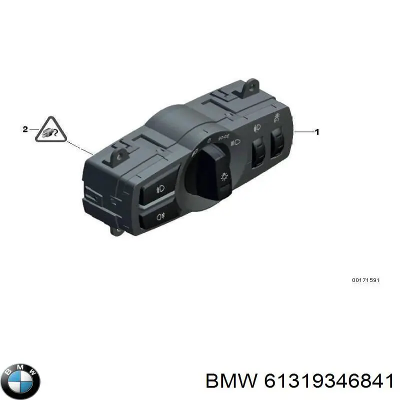 61319346841 BMW переключатель света фар на "торпедо"