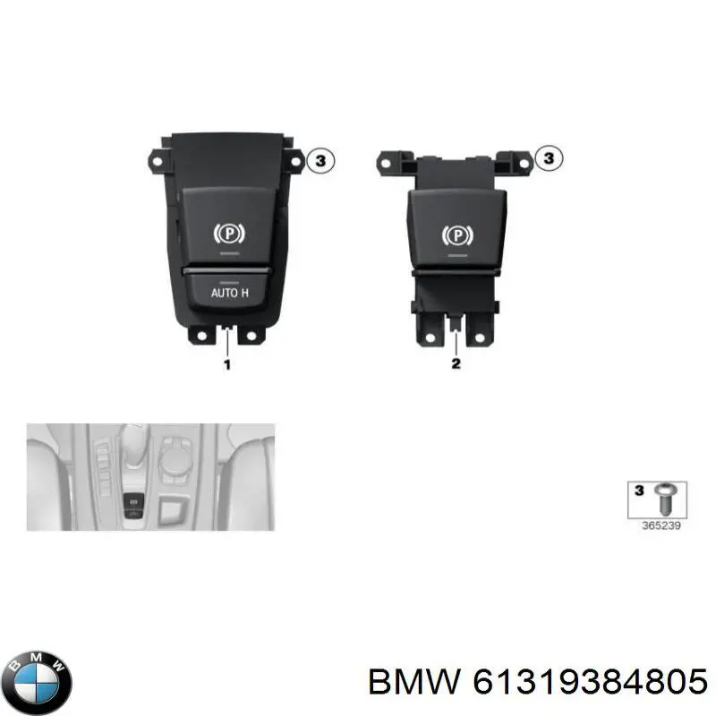 Купить 9384805 BMW Кнопка вкл.обогрева сидения