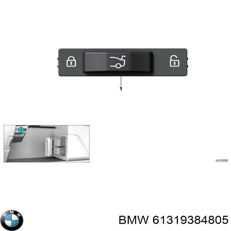Кнопка включения обогрева сиденья 9384805 BMW