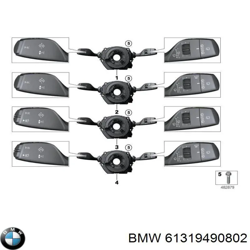 Переключатели подрулевые BMW 61315A32CD7 цена, от 79.72 USD