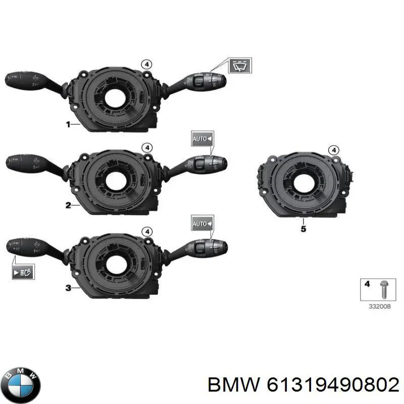Купить 61315A32CD7 BMW Подрулевой переключатель