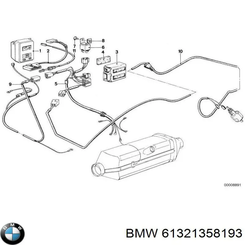 61321358193 BMW реле кондиционера