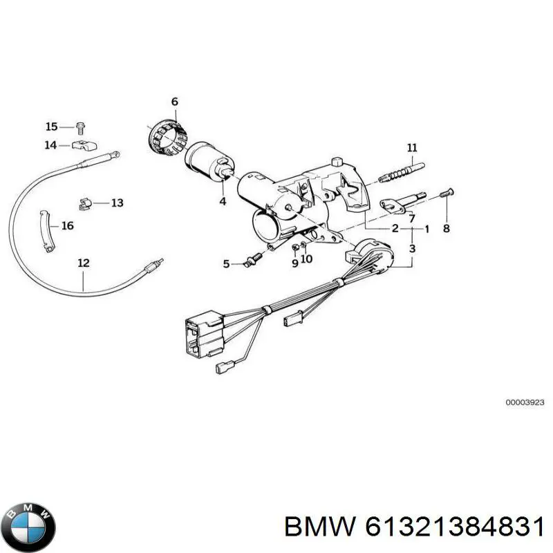 Контактная группа замка зажигания 61321384831 BMW