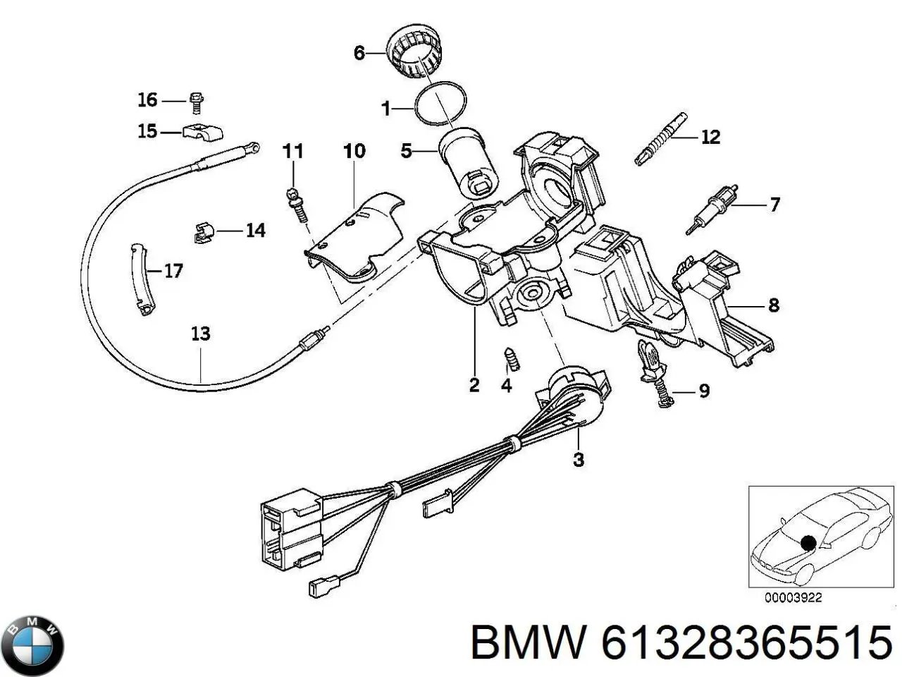 61328365515 BMW Контакты замка зажигания
