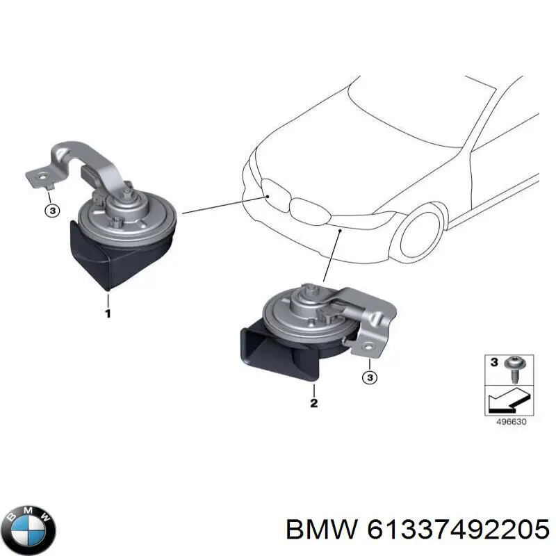 Sinal sonoro (cláxon) para BMW 3 (G21)