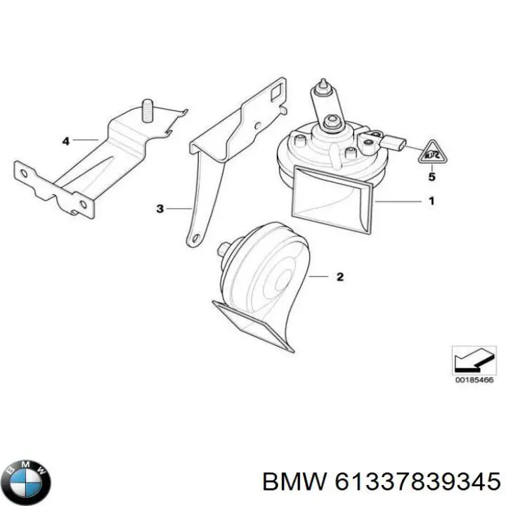 Звуковой сигнал 61337839345 BMW