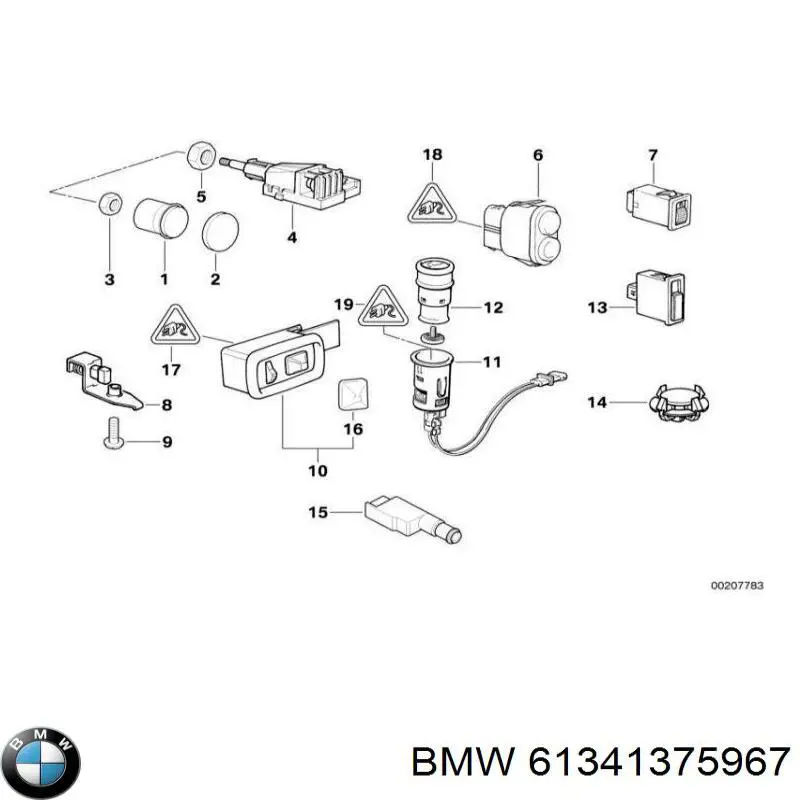 Прикуриватель 61341375967 BMW