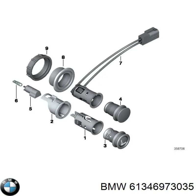  BMW 61346973035 цена, от 2.82 USD