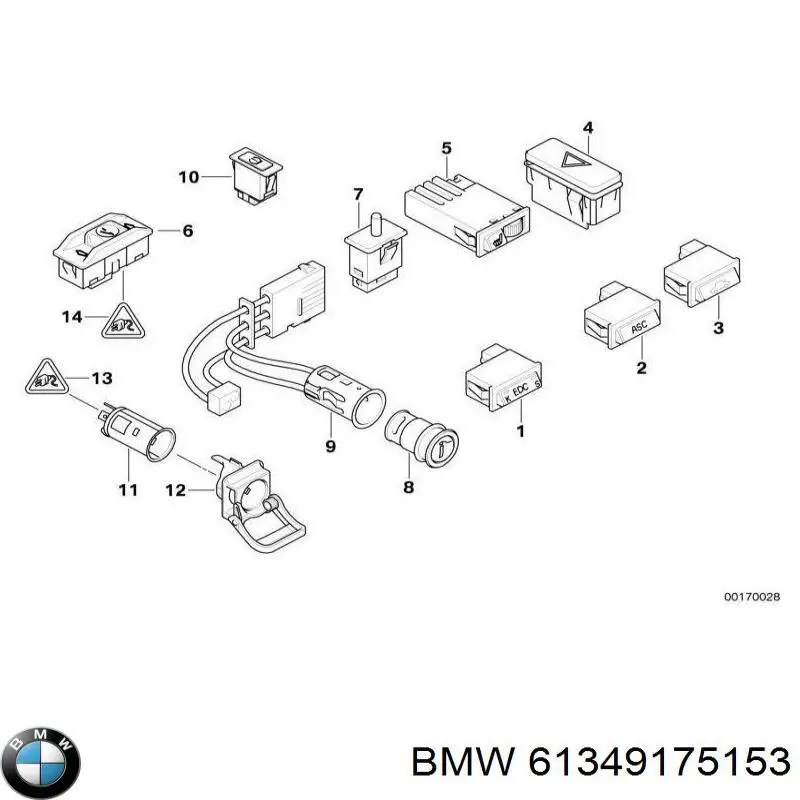  BMW 61349175153 цена, от 16.75 USD
