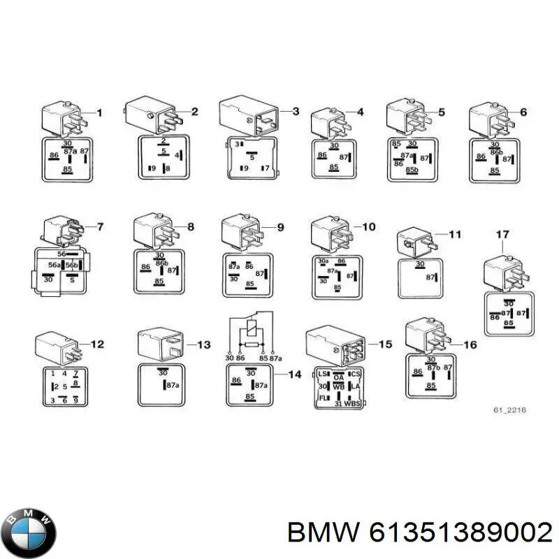  BMW 61351389002
