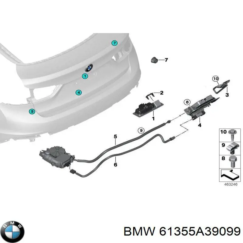 Датчик открытия крышки багажника/задней двери (ляды) 7373991 BMW