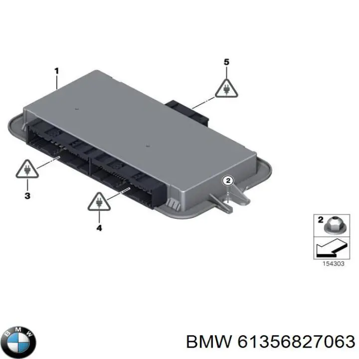 61356827063 BMW módulo de direção (centralina eletrônica das luzes)