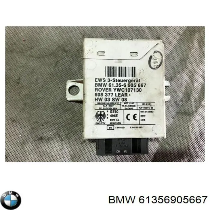 61356905667 BMW módulo de direção (centralina eletrônica de imobilizador)